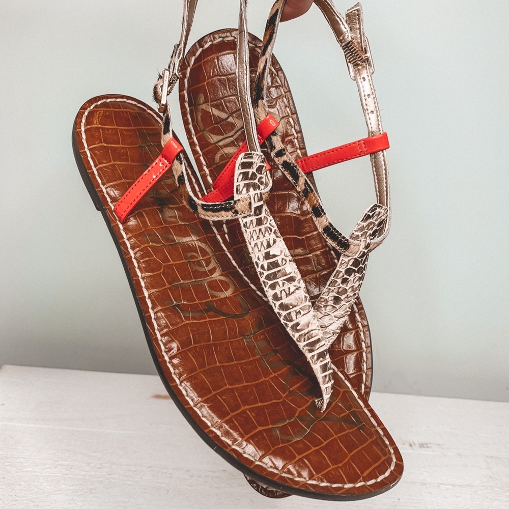 Sam Edelman GIGI leopard flat sandals